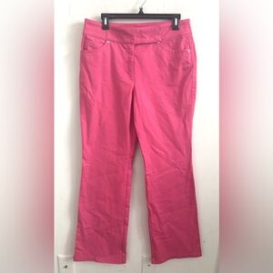 Y2K Retro Escada Bootcut Pants Women Pink Sz 12 Stretch Barbiecore Casual Office